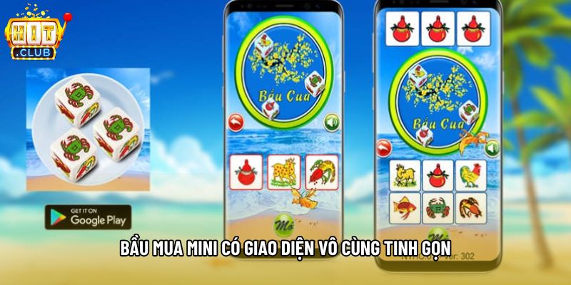 Bầu cua mini có giao diện vô cùng tinh gọn Bầu cua mini có giao diện vô cùng tinh gọn