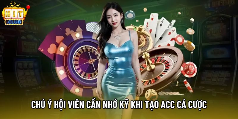 Chú ý hội viên cần nhớ kỹ khi tạo acc cá cược